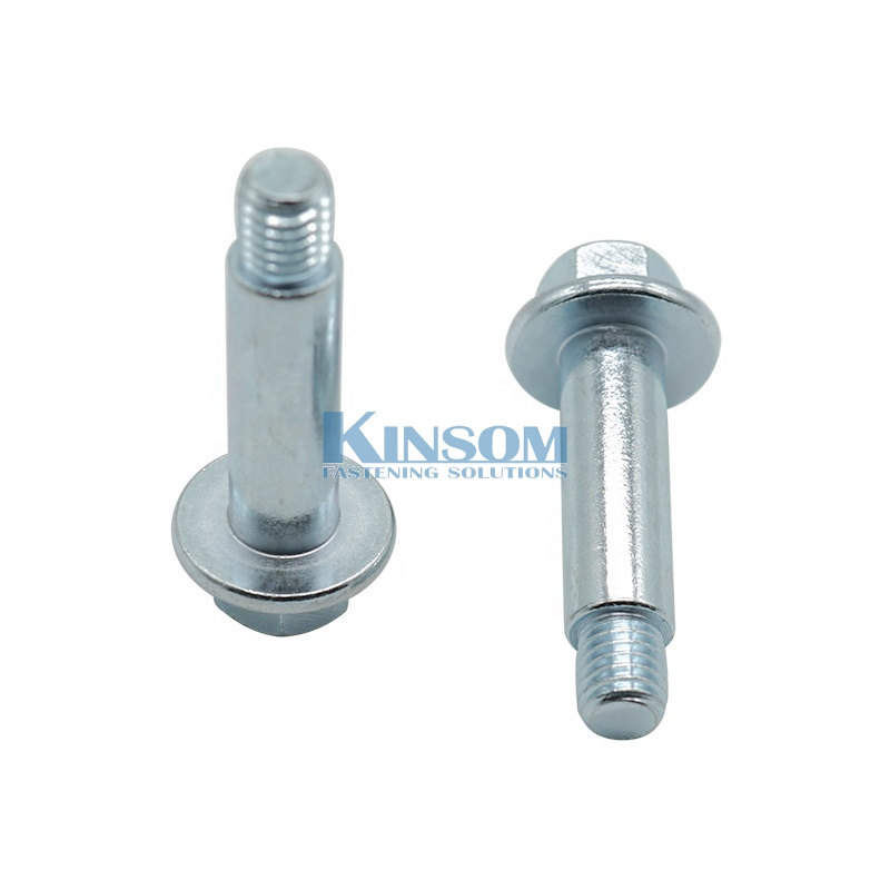 Hex flange bolt half thread bolts galvanized steel NSS 240hours Zinc clear trivalent passivate coating 