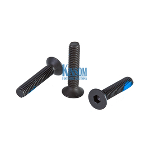 Stainless Steel 304 Countersunk Socket Hex Machine Screws with Blue Nylon Patch
