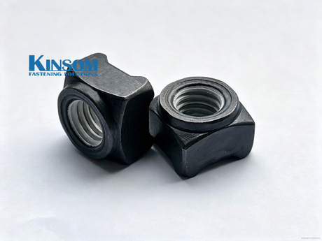 M10 weld nuts internal thread PFA nylon coating colorless (white) Pre-applied adhesive custom 10 grade 